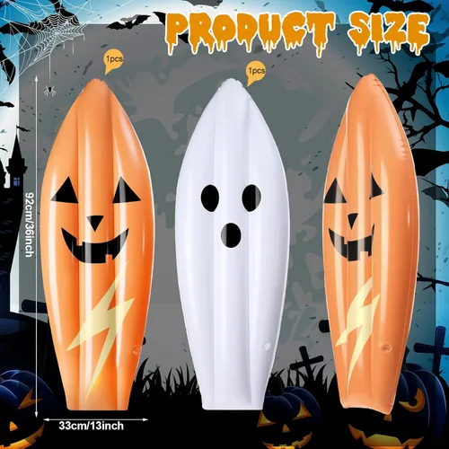 Miniatura 3 de JellyArch 4 tablas inflables de surf de 36 pulgadas divertidas inflables para piscina, decoraciones de fiesta hawaiana Luau para decoración de pared