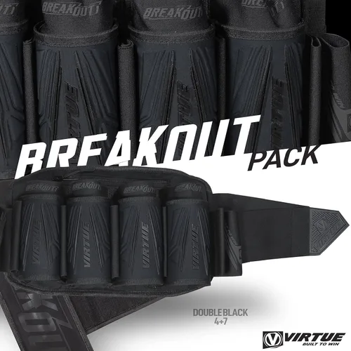 Miniatura 5 de VIRTUE Breakout V2 Arnés de paintball sin tirantes - Todo Negro 4+7