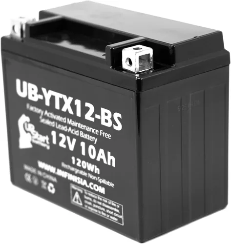 Miniatura 6 de Repuesto para Honda ATC250ES Big Red 250 CC 1985, activada en fábrica, libre de mantenimiento, batería ATV de 12 V y 10 Ah, UB-YTX12-BS