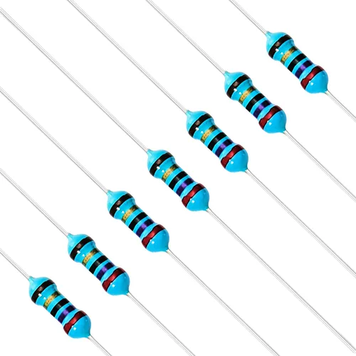 Miniatura 92 de Chanzon 100pcs 1/4W (0.25W) 62 Ohmios Resistencia fija de película metálica Ohmios 0.01 ±1% Tolerancia 62R MF Resistencias de orificio pasante
