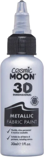 Miniatura 13 de Cosmic Moon - Pintura metalizada para tela 3D - 1.01fl oz - Azul - Pintura textil para ropa, camisetas, bolsos, zapatos y lienzo