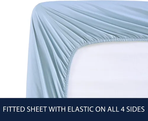 Miniatura 5 de Nautica - Sábanas Twin XL, Juego de Ropa de Cama de Percal de Algodón, Completamente Elastizadas, Esenciales Ideales para Dormitorio