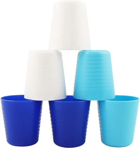 fulong Vasos de plástico irrompibles ecológicos sin BPA, aptos para lavavajillas, para niños y adultos, vasos de agua reutilizables aptos para