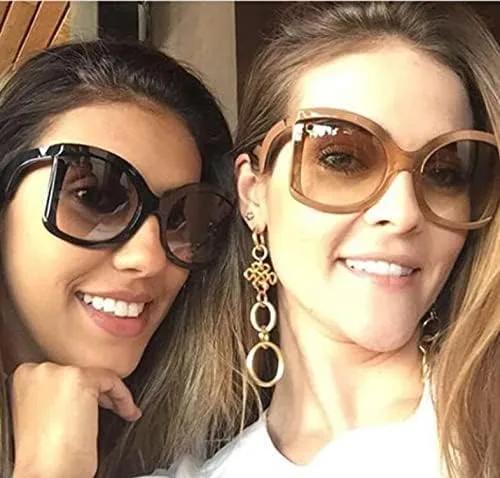 Miniatura 4 de FEISEDY gran tamaño cuadrado mariposa gafas de sol curvado brazo rizado marco mujeres moda sombras B4035