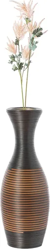 Miniatura 9 de Uniquewise QI003824 - Jarrón decorativo marrón de 39 pulgadas de alto, jarrón de suelo clásico y ordenado, soporte de flores alto independiente