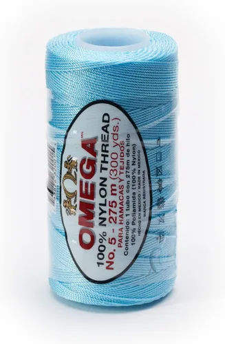 Miniatura 38 de Nylon NO.5 by Omega - Cuerda fuerte 100% nailon para ganchillo fino y manualidades - Color: 04 amarillo claro