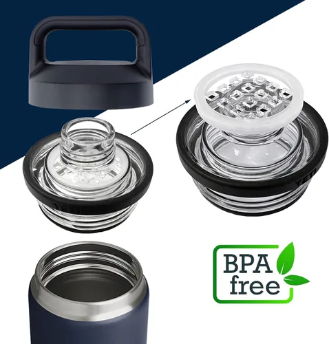 Miniatura 2 de TEYOUYI 2 bloqueadores de colador de hielo para YETI Rambler Bottle Chug Cap - Evita la penetración en cubos o hielo triturado durante una