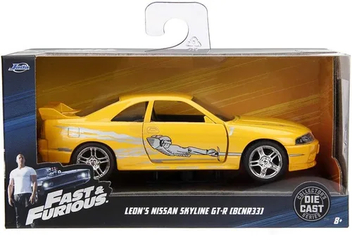 Miniatura 2 de Jada Fast & Furious 1:32 Leon's Nissan Skyline GT-R (BCNR33) - Auto fundido a presión, juguetes para niños y adultos