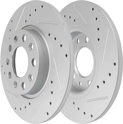 Miniatura 7 de Detroit Axle - Rotores de freno de disco perforados traseros de 10.95 pulgadas (10.945 in) y pastillas de freno de cerámica de repuesto para Jeep