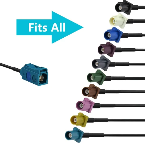 Miniatura 5 de Bingfu Fakra Z hembra a SMA hembra cable adaptador de antena de vehículo 11.8 in 12 pulgadas para coche estéreo Android unidad principal navegación