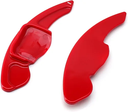 Miniatura 6 de iJDMTOY Extensiones de paleta grandes con acabado rojo brillante compatibles con Volkswagen MK6 Golf/GTI CC Tiguan Touareg Beetle Jetta (A6), etc