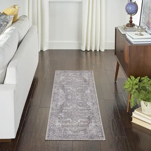 Nourison Home New Concept - Alfombra lavable de 2 pies 2 pulgadas x 8 pies, fácil de limpiar, no se desprende, para dormitorio, sala de estar,
