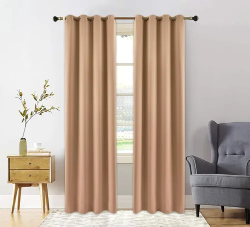 Miniatura 16 de PI Cortinas opacas para dormitorio, tratamiento de ventana con aislamiento térmico de anillo superior, cortinas oscurecedoras de habitación