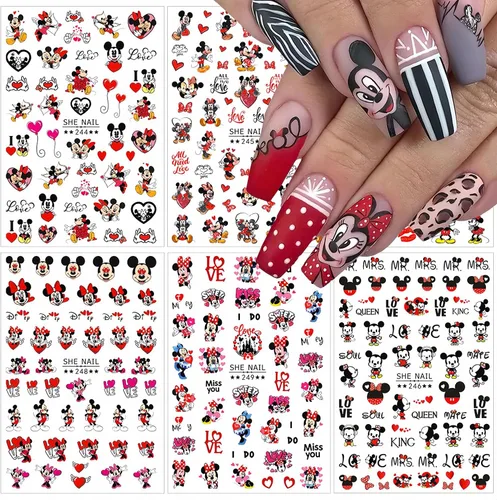 Miniatura 8 de 8 hojas de calcomanías de uñas de gato para arte de uñas, lindas calcomanías de uñas para uñas acrílicas, autoadhesivas 3D, diseño de uñas kawaii