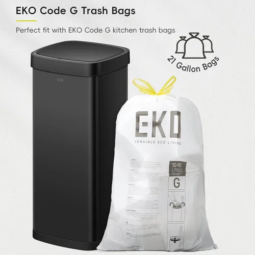 Miniatura 4 de EKO EcoSmart 80L / 21.1 Galones Contenedor de Basura con Sensor de Movimiento – Basurero Alto y Grande sin Contacto para Cocina Automático con Tapa
