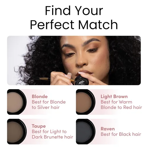 Miniatura 7 de Billion Dollar Brows Polvo de cejas para color de cejas durante todo el día y fácil extracción, gris pardo - libre de crueldad Topo