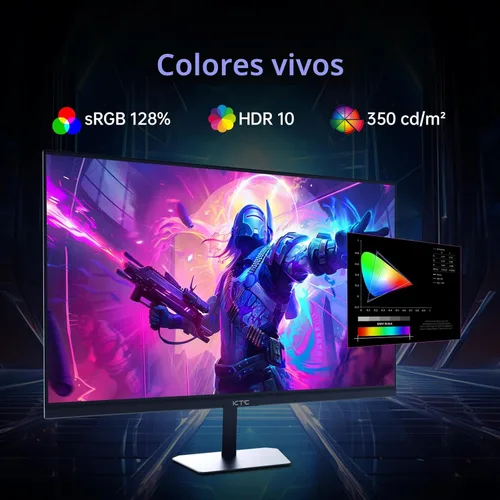 Miniatura 5 de KTC Monitor de juegos de 24.5 pulgadas, monitor de 180 Hz (hasta 200 Hz), monitor FHD rápido, IPS 1080P 1ms, 128% sRGB HDR10, sincronización