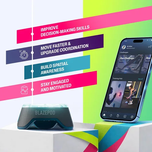 Miniatura 5 de BlazePod Kit de entrenamiento de reacción Smart Pods para ejercicios de velocidad, agilidad y cognitivos, entrenamiento profesional para atletas