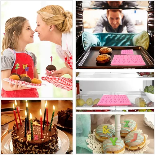 Miniatura 5 de 2 moldes de letras góticas y números de silicona únicos para dulces de chocolate, decoración de pasteles, molde de resina, epoxi