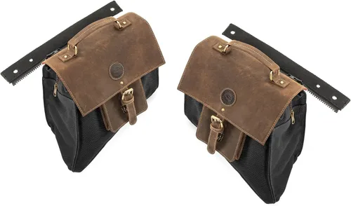 Miniatura 2 de Overland Outfitters Bolsa de sillín Sherpa – Compatible con Jeep Wrangler JL 2018-2022 – Cuero y lona de alta calidad – Se adapta a guardabarros