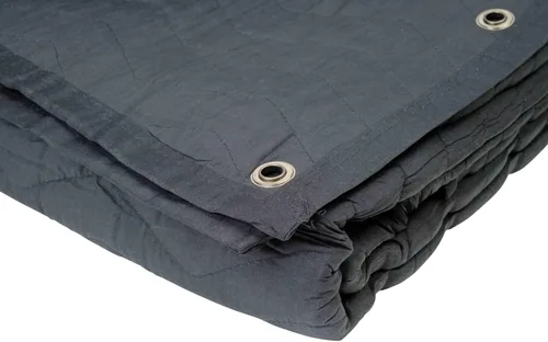 Miniatura 3 de Mytee Products Manta pequeña negra amortiguadora de sonido con ojales, 48 x 48 pulgadas, manta móvil con absorción de sonido, tejido de 1 paquete