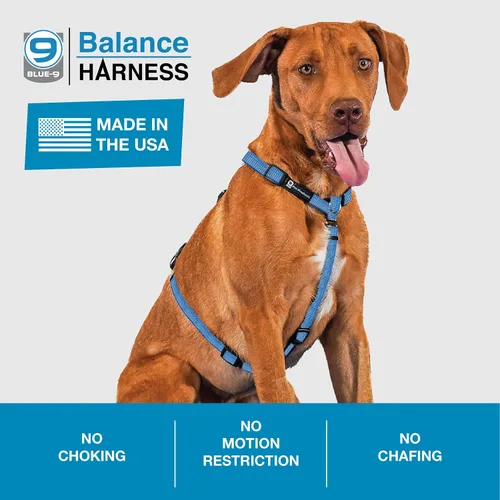 Miniatura 3 de Blue-9 Arnés de balanceo con hebilla reflectante, ajustable sin tirones con costura reflectante 3M, ideal para entrenamiento y obediencia de perros