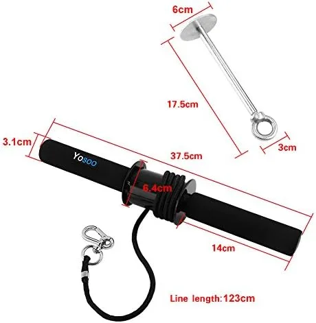 Miniatura 6 de Entrenador de rodillos de muñeca y antebrazo, entrenador de antebrazo, entrenamiento de fuerza de brazo, equipo de fitness para gimnasio en casa