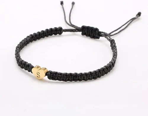 Miniatura 3 de Pulsera personalizada con 26 iniciales de cobre pulsera tejida con letras de corazón de cobre pulsera tejida con dije de corazón delicado