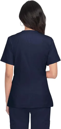 Miniatura 2 de Koi Stretch 1060 "Regan Zipper Neck Scrub Top-Azul Marino-XS