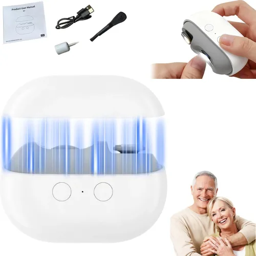Easyclip - Cortauñas inteligente, 2026, nuevo 3 en 1, EasyClip inteligente, para personas mayores, cortaúñas automático con luz LED y almacenamiento