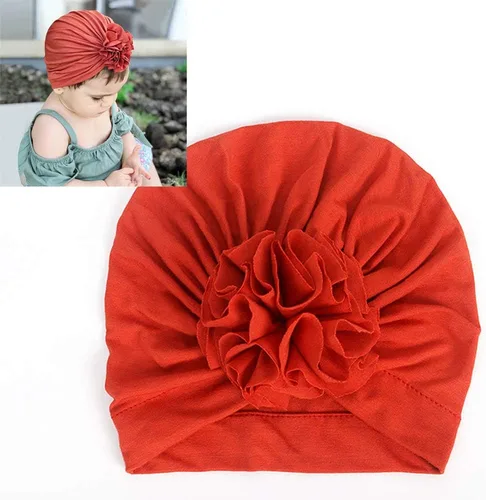 Miniatura 2 de Newborn Babies Headwrap Hat Infant Toddler Cotton Soft Cute Nursery Beanie Headbands Top Bowknot Cap 5 piezas flor/3-3 años