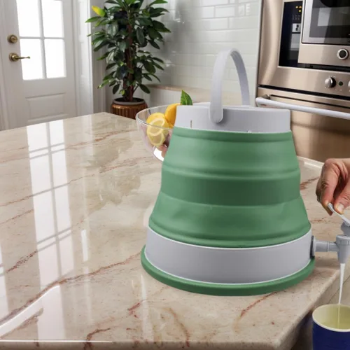 Miniatura 3 de SAMMART 6L (1.6 galones) transportador de agua portátil, contenedor de agua plegable, cubo de emergencia, almacenamiento de agua al aire libre