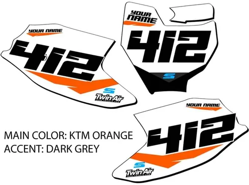 Miniatura 2 de 1998-2001 SX 50 SG64 Custom MX matrículas Senge Graphics Kit compatible con KTM