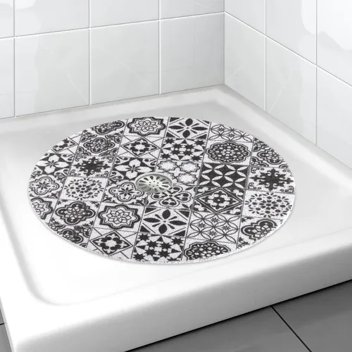 Miniatura 10 de Tapete de ducha antideslizante, redondo para ducha interior, tapete de bañera antideslizante, tapete de baño de secado rápido, tapete de lufa