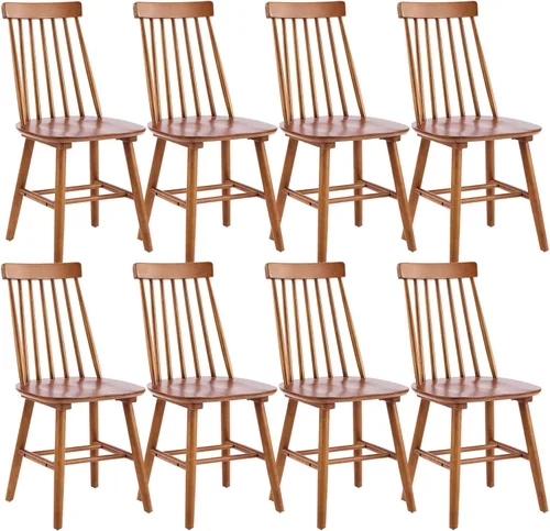 Miniatura 11 de Juego de 2 sillas de comedor negras, juego de 2 sillas de comedor de madera, sillas de comedor de madera, husillo lateral de granja, sillas Windsor
