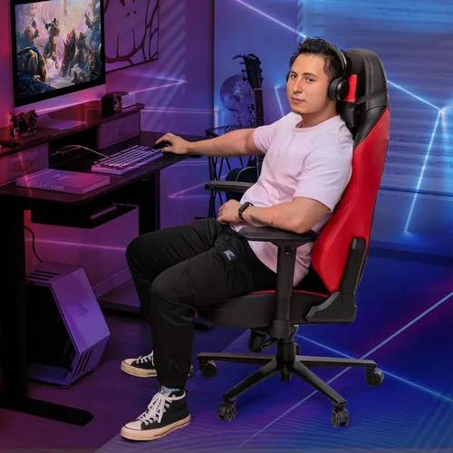 Miniatura 2 de Goplus Gaming Chair, 360° Swivel Computer Chair with Casters, Multi-Angle Reclining, Tension Control, 4D Armrest, Headrest, Gas Lift, Height