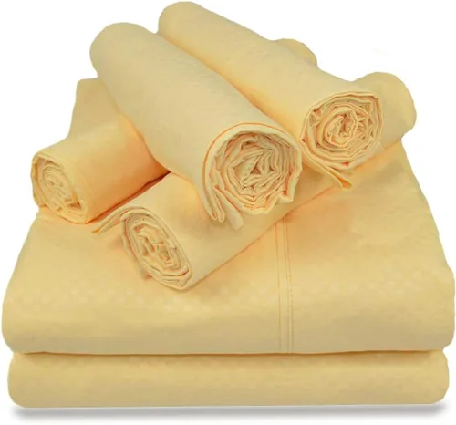 Miniatura 18 de Victoria Valenti - Juego de sábanas en relieve con 4 fundas de almohada, doble cepillado y ultra suave con bolsillos profundos para colchón extra