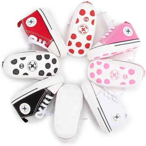 Miniatura 148 de Zapatos deportivos de lona de lona para bebés y niñas, suela antideslizante suave, suela antideslizante