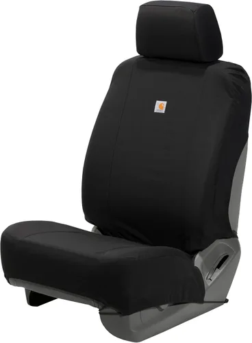 Carhartt Funda de asiento de cubo ajustada universal de lona duck de nylon, protección duradera del asiento con Rain Defender, individual, negro