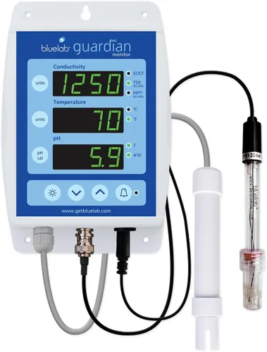 Miniatura 8 de Bluelab Guardian Monitor Wi-Fi en línea para mediciones de pH, temperatura y conductividad en tiempo real (TDS/PPM) en agua con calibración, medidor