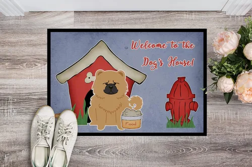 Miniatura 2 de Caroline's Treasures BB2898JMAT - Tapete de la colección Chow Chow Chow Cream para puerta delantera, 24 x 36 pulgadas, para interiores y exteriores