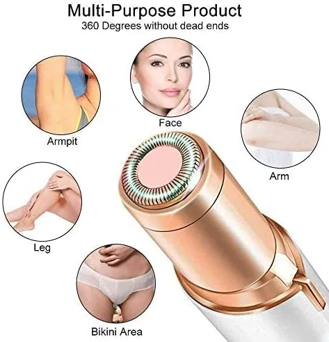 Miniatura 5 de Cabezales de repuesto para removedor de vello facial para mujeres, cuchillas de depilación sin dolor, tacto perfecto y acabado suave, con cepillo
