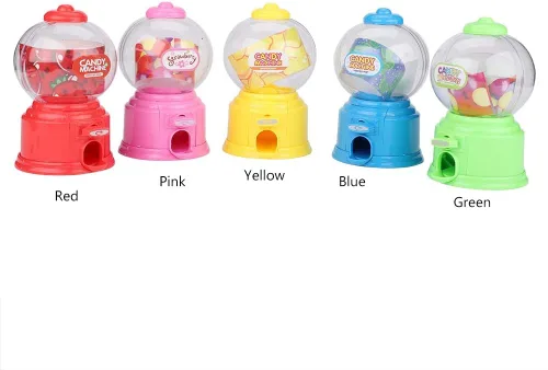 Miniatura 7 de Fdit Máquina portátil de caramelo para niños Mini dispensador de bolas de goma de plástico Regalo de jardín de infantes (azul)