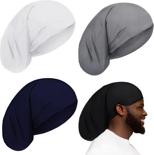 Miniatura 8 de 4 piezas unisex para rastas de cabello largo, para dormir, accesorios para el cabello, para hombres y mujeres