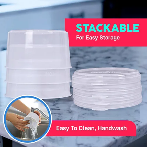 Miniatura 4 de Paquete de 3 moldes de hielo afeitado para hielo afeitado hawaiano con tapas. Crea divertidas golosinas de cono de nieve con tazas reutilizables sin