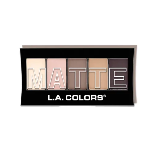 Paleta de 5 sombras para ojos mate La Color, (Natural linen)