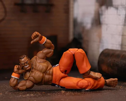 Miniatura 6 de Jada Toys - Figura de acción de Street Fighter II Dee Jay Wave 3 - Escala 1:12, 6 pulgadas de alto, cabezas intercambiables, manos y accesorios