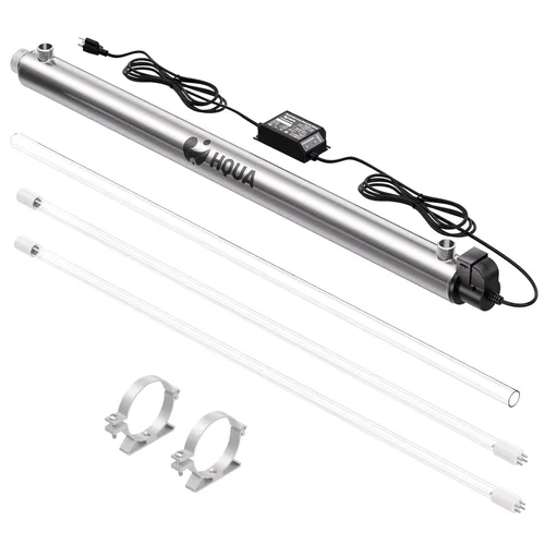 -OWS-12 Filtro esterilizador de purificador de agua ultravioleta para toda la casa 12GPM 110V 40W Modelo HQUA-UV-12GPM + 1 tubo UV adicional