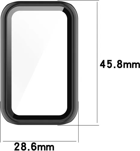 Miniatura 2 de E ECSEM Funda compatible con Amazfit Band 7 con protector de pantalla de vidrio templado integrado, cobertura completa, carcasa protectora ultrafina