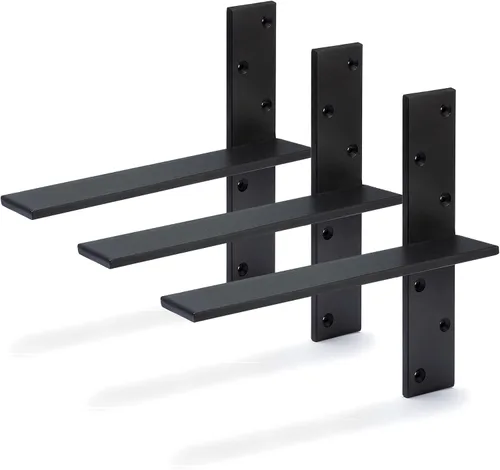 Miniatura 21 de Soporte de encimera colgante gratuito de 8 pulgadas de largo x 2.5 pulgadas de ancho, paquete de 2 soportes de estante de pared flotante oculto